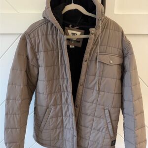 VISSLA Men's Tan Quilted Puffer Jacket